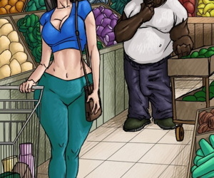  manga Illustrated Interracial- The Produce Man, slut , big boobs  bigass