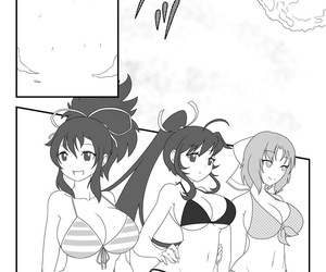 Manga senran kagura Preggo Plaj Splash, pregnant , lesbian 